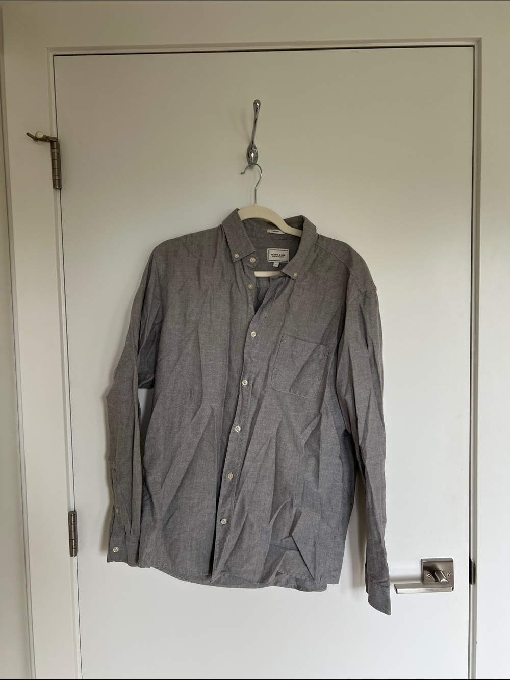 Frank & Oak Men's Gray Button-Down Shirt